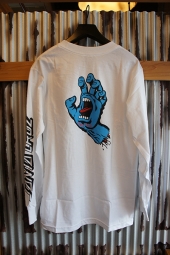 SANTA CRUZ SCREAMING HAND L/S T SHIRT (WHITE)