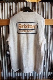 BRIXTON PALMER CREW FLEECE (HEATHER STONE)