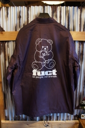 FUCT SSDD O.G BEAR COACH JACKET (BURGUNDY)