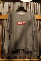 FUCT SSDD RED LOGO CREWNECK SWEAT (GRAY)